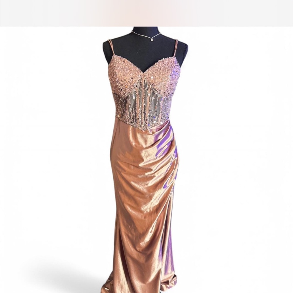 Elegant Copper Evening Gown